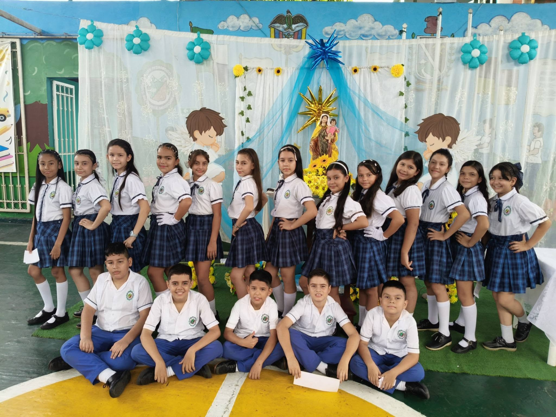 Students gathered at an organization community celebration