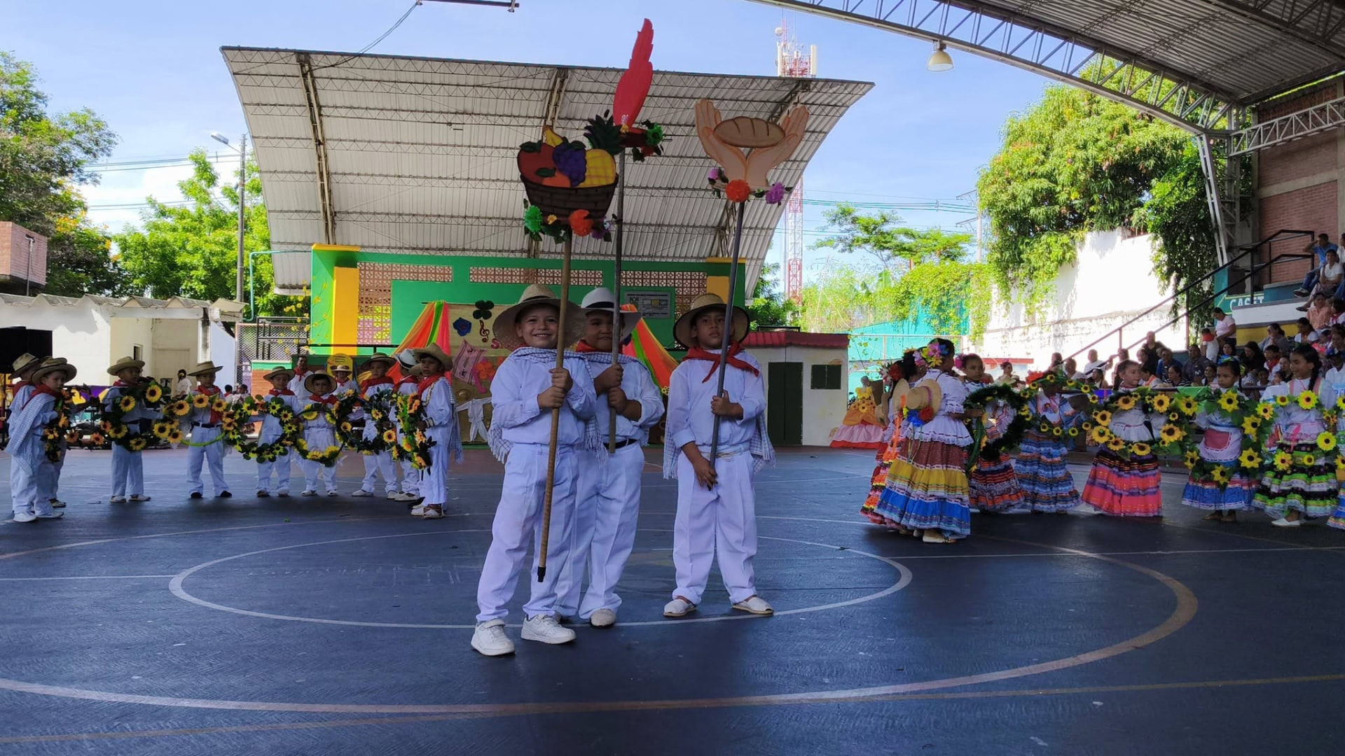 Children participating in a cultural activity in Puerto Rico